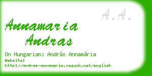 annamaria andras business card