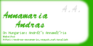 annamaria andras business card